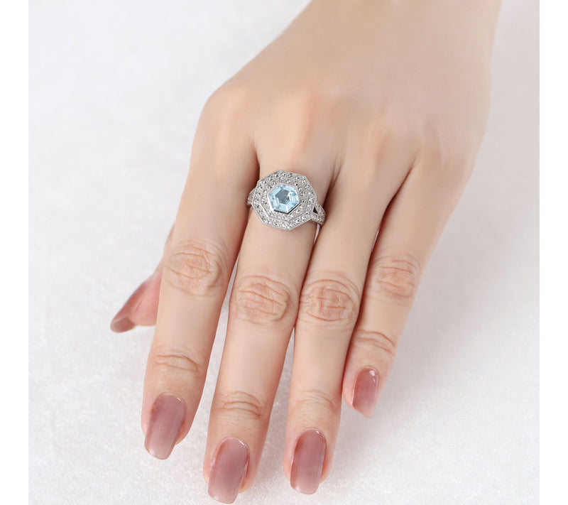 Dallas Prince Sterling Chrome Marcasite & Gemstone Ring — View 8
