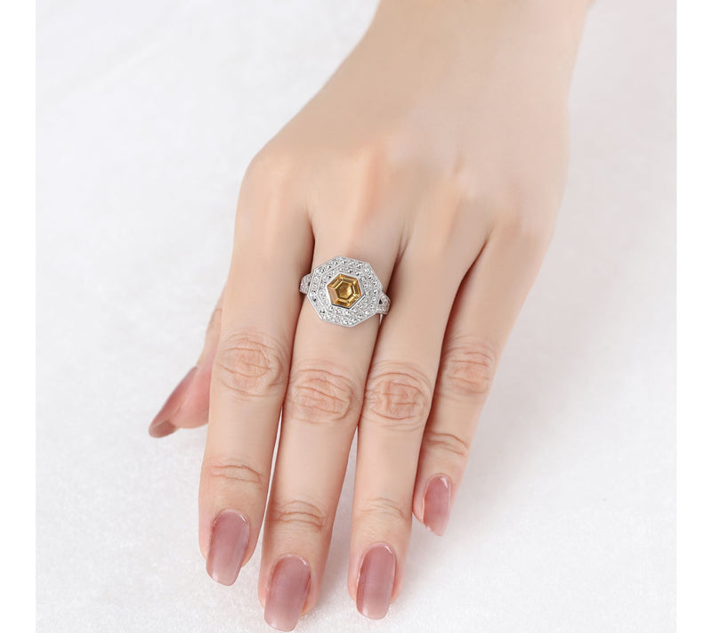 Dallas Prince Sterling Chrome Marcasite & Gemstone Ring — View 7