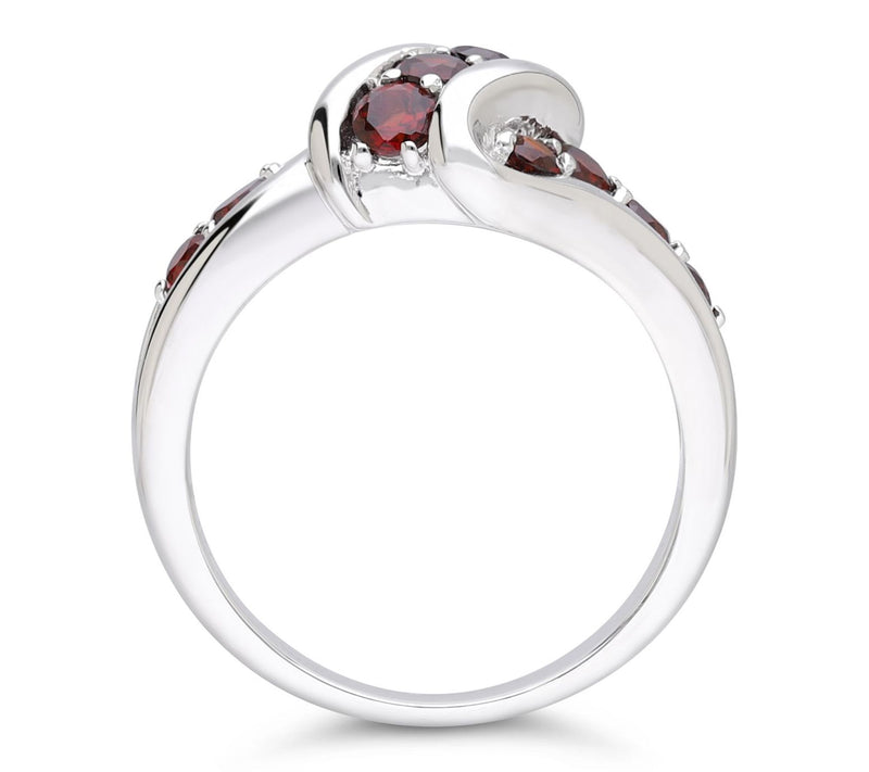 Ariva Sterling Silver Garnet Ellie Ring — View 2