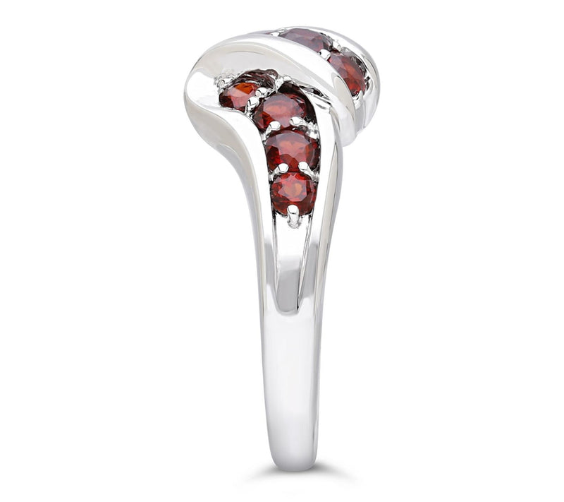 Ariva Sterling Silver Garnet Ellie Ring — View 4
