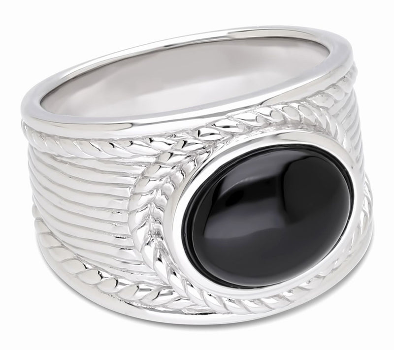 Ariva Sterling Silver Onyx Arden Ring — View 11