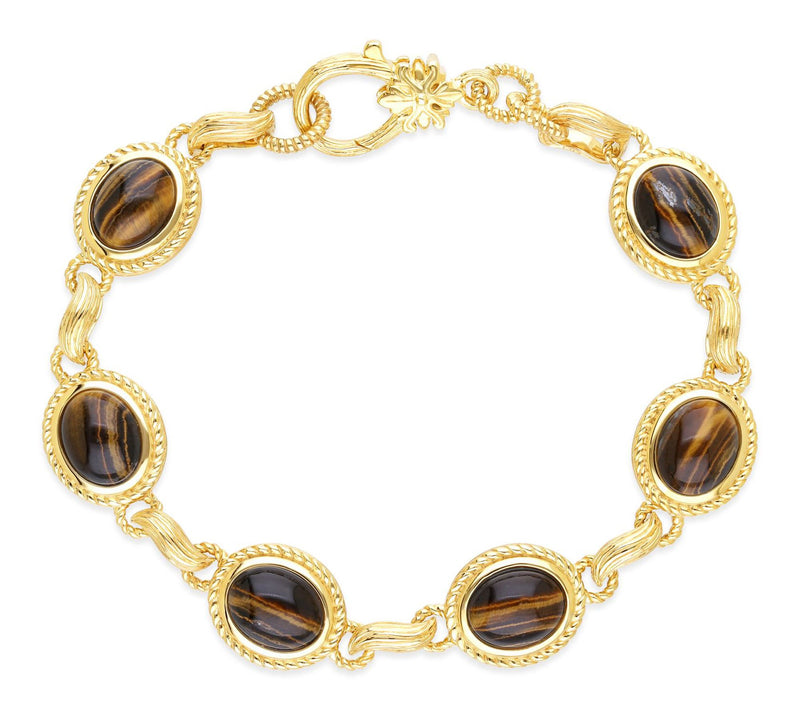 Ariva Sterling Silver Tiger Eye Arden Bracelet — Main view