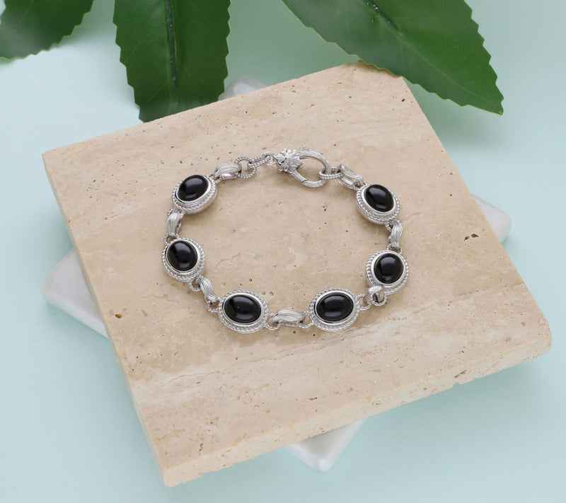 Ariva Sterling Silver Onyx Arden Bracelet — View 5