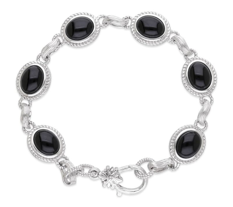 Ariva Sterling Silver Onyx Arden Bracelet — View 4