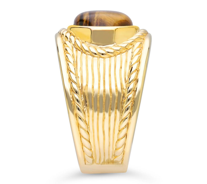 Ariva Sterling Silver Tiger Eye Arden Ring — View 3