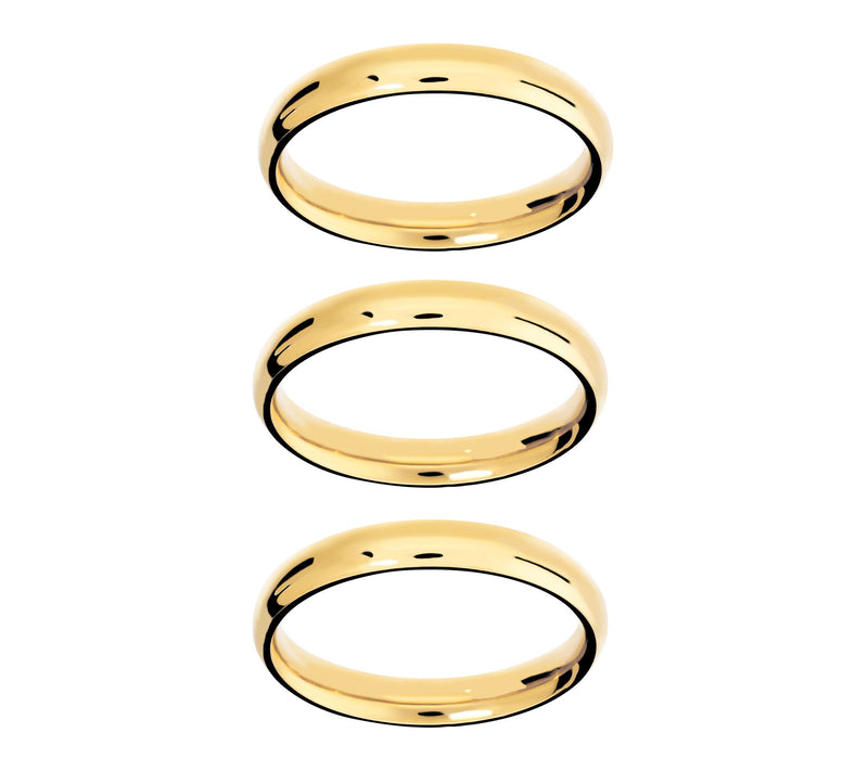 Steel By Design 3mm Set of 3 Band Rings — View 12