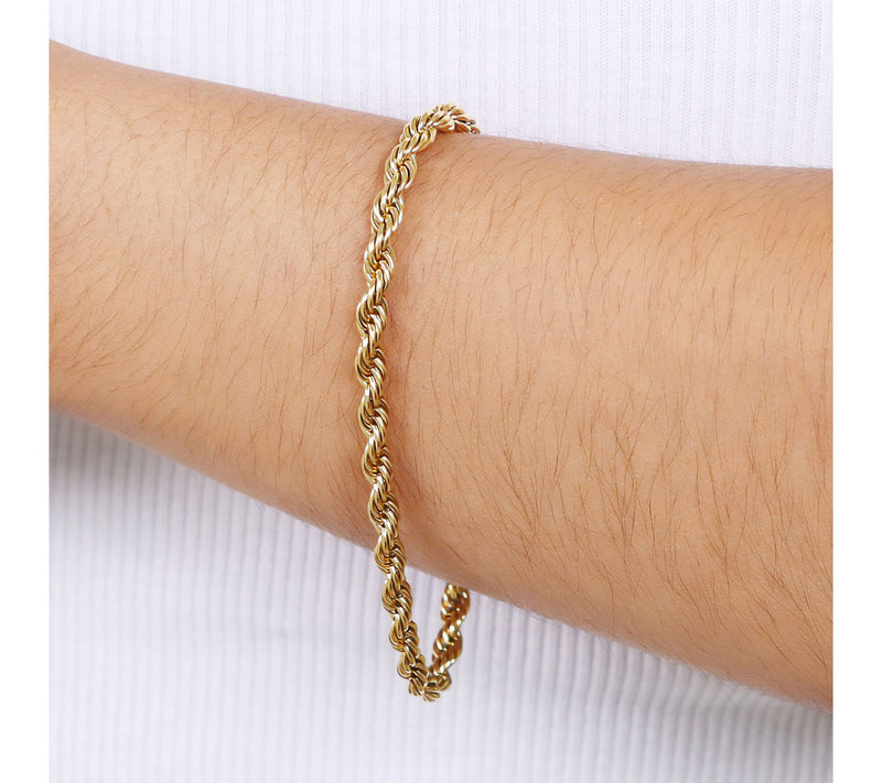 Steel By Design Rope Chain Bracelet w/ MagneticClosure — View 3