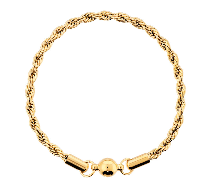 Steel By Design Rope Chain Bracelet w/ MagneticClosure — View 7