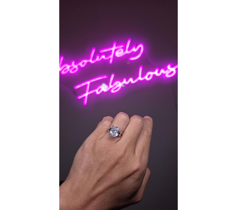 Diamonique 7.50 cttw Cushion Cut Ring, SterlingSilver — View 4