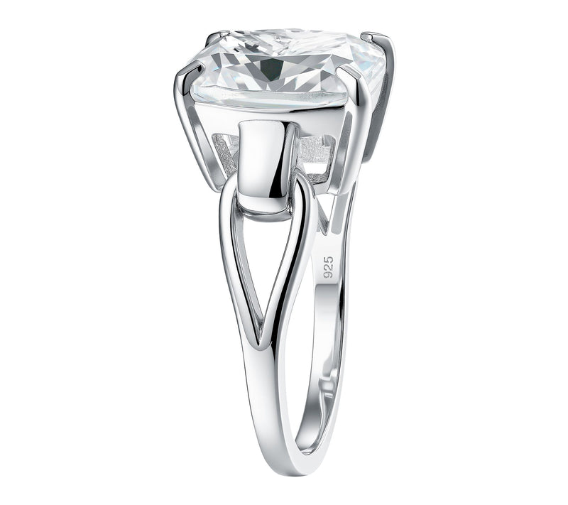Diamonique 7.50 cttw Cushion Cut Ring, SterlingSilver — View 3