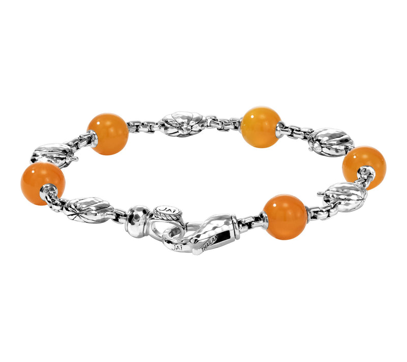 JAI Sterling Holiday Symbol Gemstone Bead Box Chain Bracelet — View 9