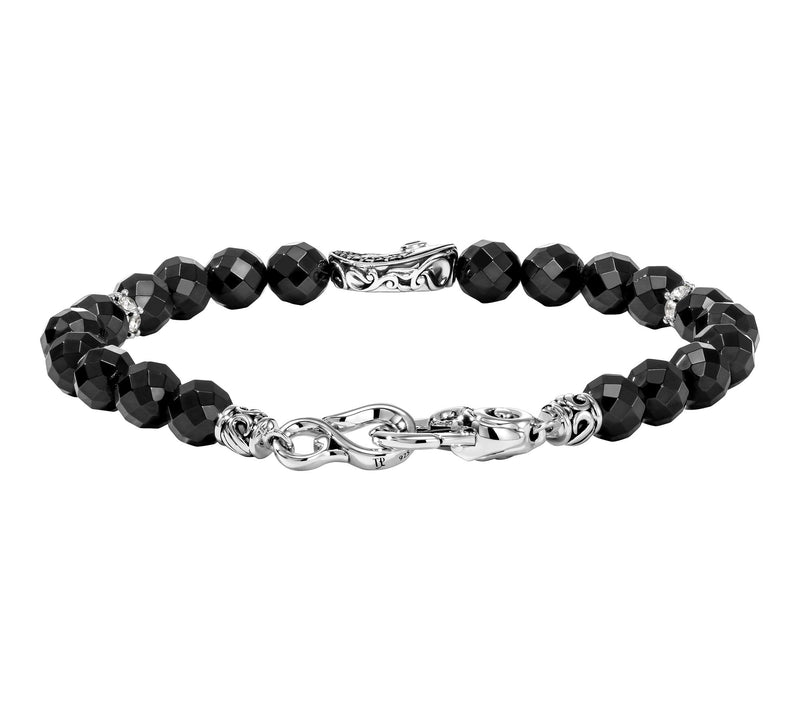 Third Person Sterling Gemstone Bead & YinYang Bracelet — View 3