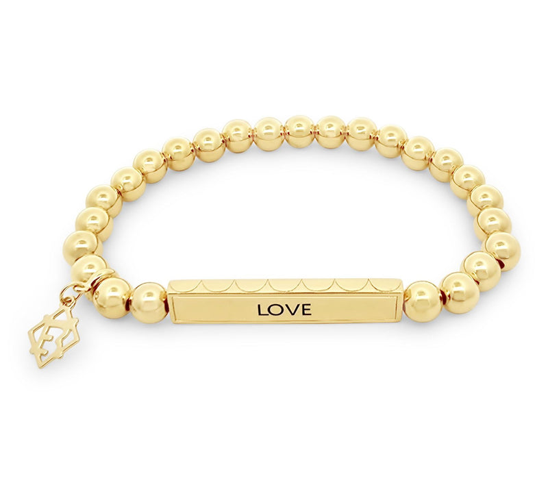 Elyse Ryan 14K Gold Clad LOVE Beaded Bracelet — Main view