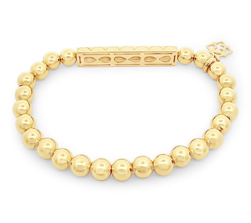 Elyse Ryan 14K Gold Clad LOVE Beaded Bracelet — View 2