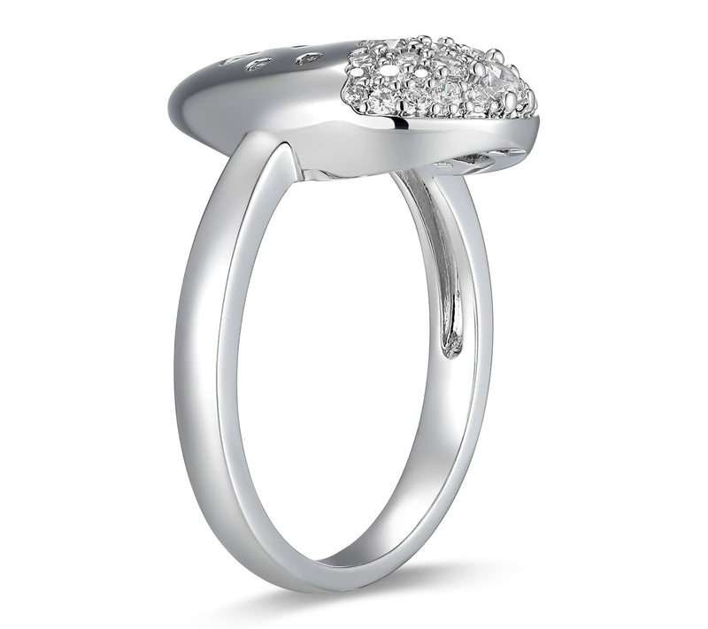 Moissanite 0.55 cttw Scattered Pear Ring, Sterling Silver — View 5