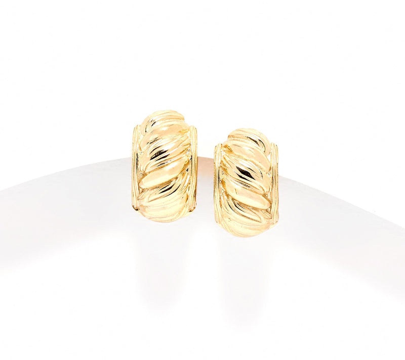 Christian James by Scott Grimes 14K Gold Clad 1/2" Hoop Earrings — Main view