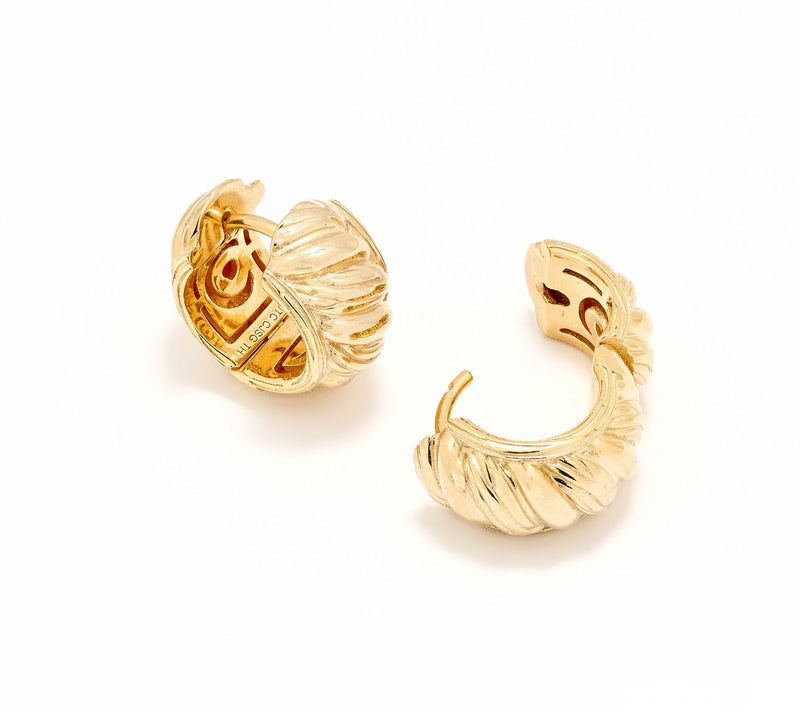 Christian James by Scott Grimes 14K Gold Clad 1/2" Hoop Earrings — View 2