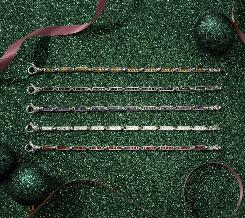 JAI Sterling Silver Multi-Station Gemstone Link Bracelet — View 5