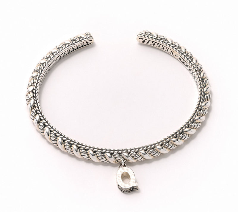 JAI Sterling Silver Sukhothai Twist Initial Cuff Bracelet, 22.8g — Main view