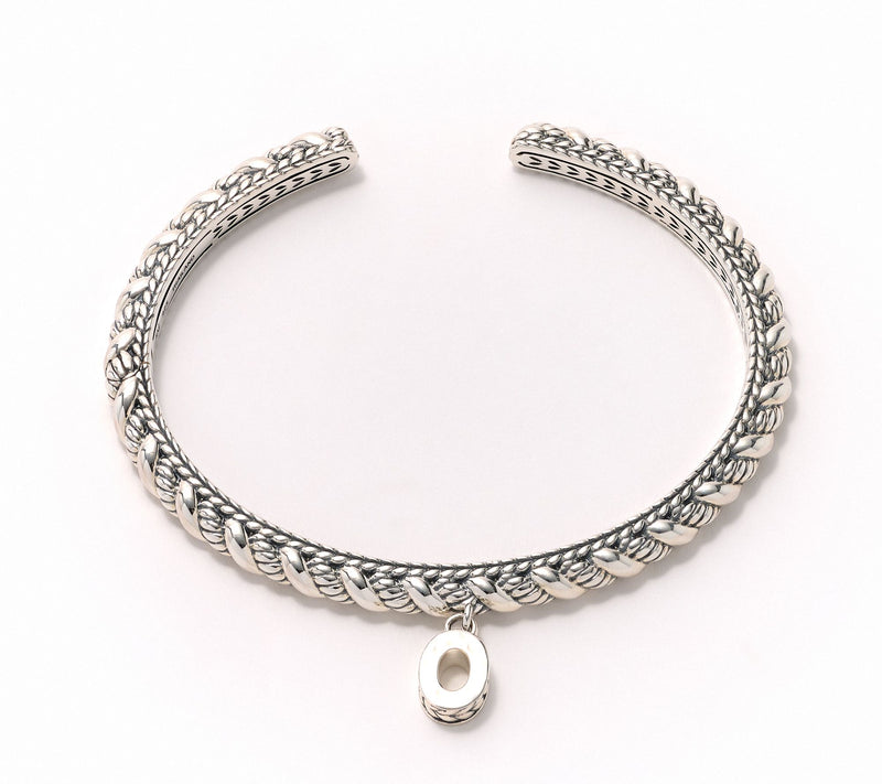 JAI Sterling Silver Sukhothai Twist Initial Cuff Bracelet, 22.8g — View 31