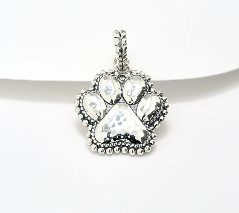 JAI Sterling Silver Hammered Bead Paw Enhancer — Main view