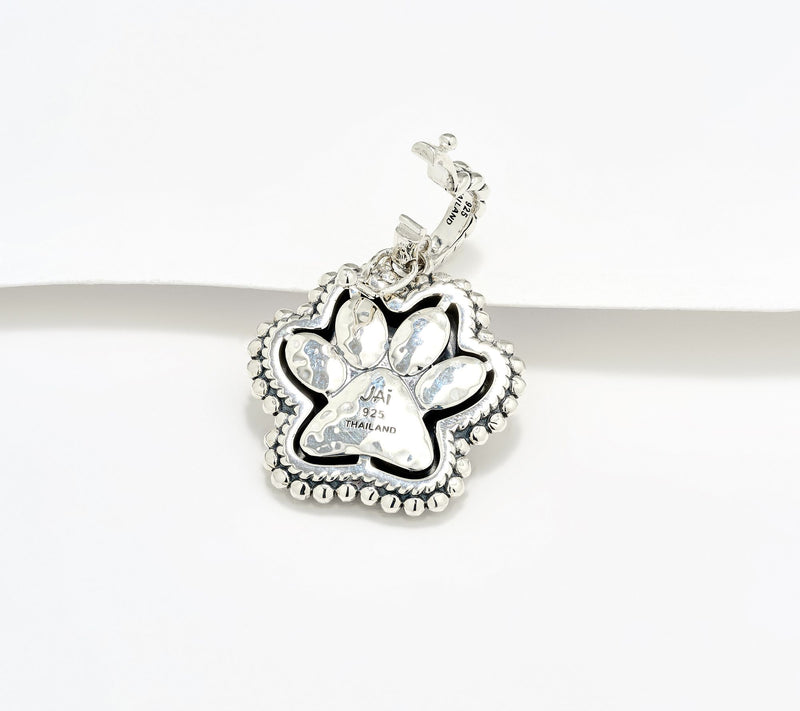 JAI Sterling Silver Hammered Bead Paw Enhancer — View 2