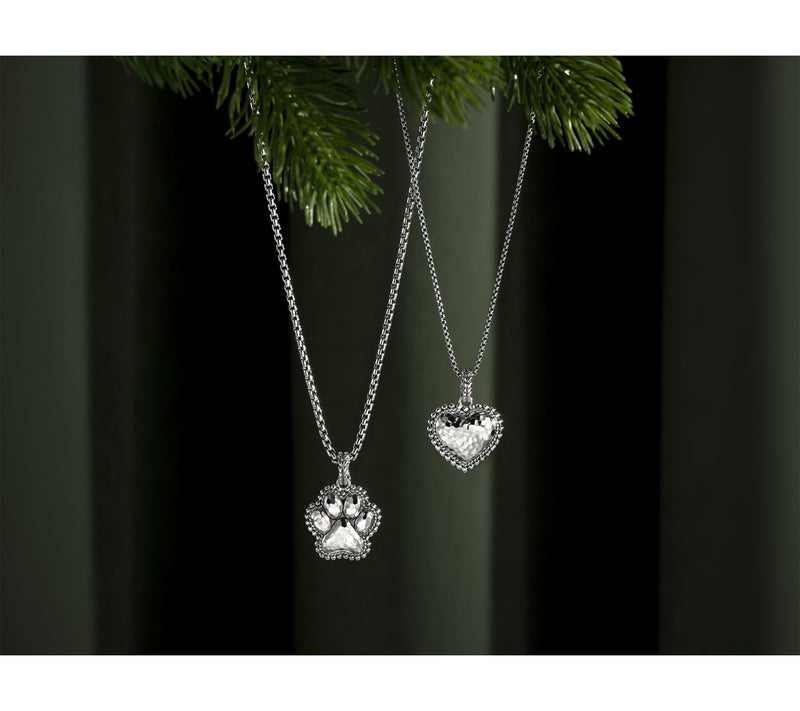 JAI Sterling Silver Hammered Bead Paw Enhancer — View 4