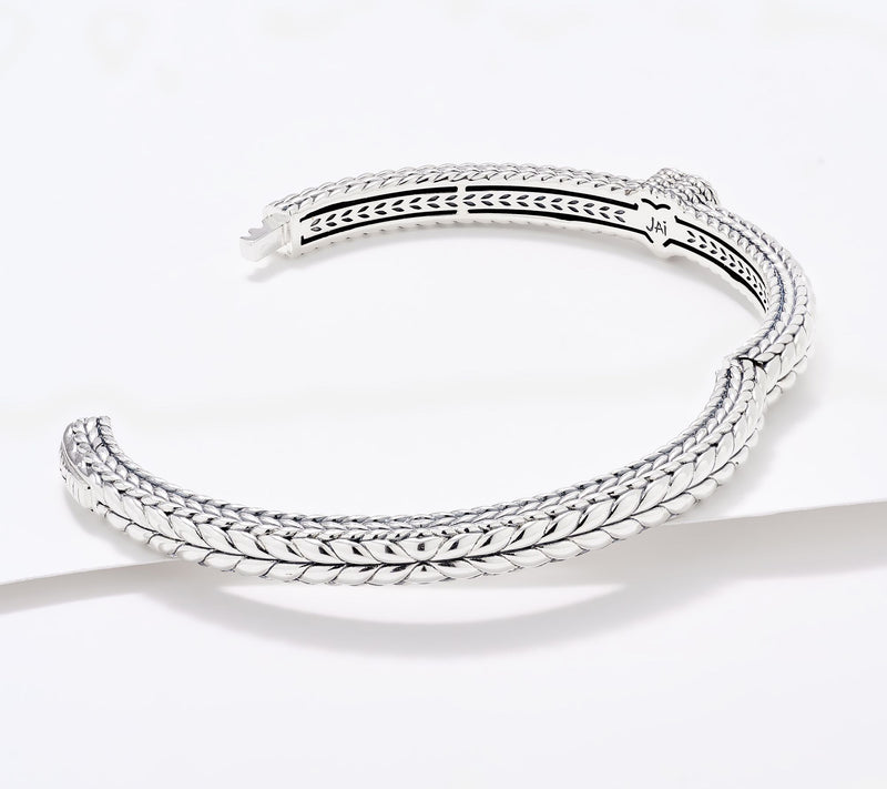 JAI Sterling Silver & 14K Gold Symbols of Love Bangle, 31.0g — View 3