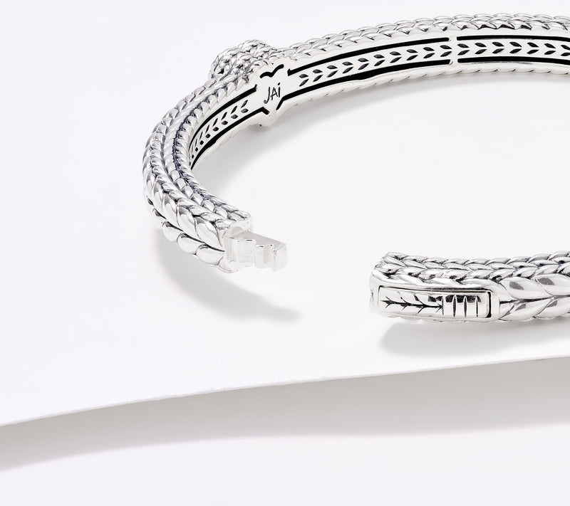 JAI Sterling Silver & 14K Gold Symbols of Love Bangle, 31.0g — View 2