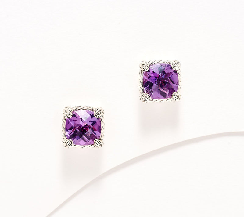 JAI Sterling Silver Legacy Woven Gemstone Stud Earrings — View 14