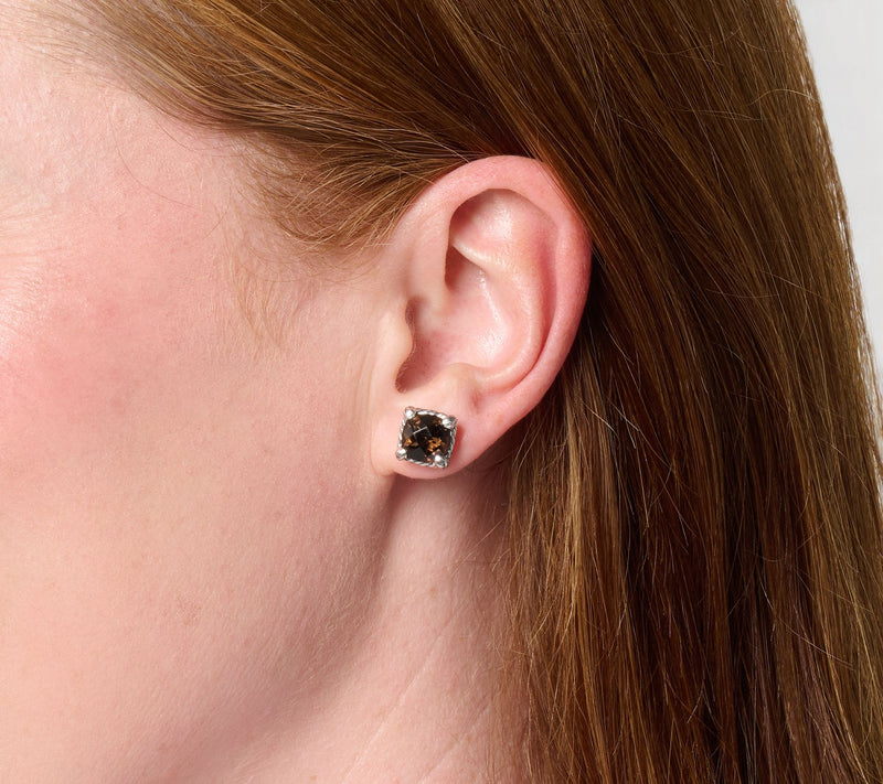 JAI Sterling Silver Legacy Woven Gemstone Stud Earrings — View 6