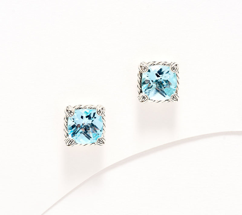 JAI Sterling Silver Legacy Woven Gemstone Stud Earrings — View 16