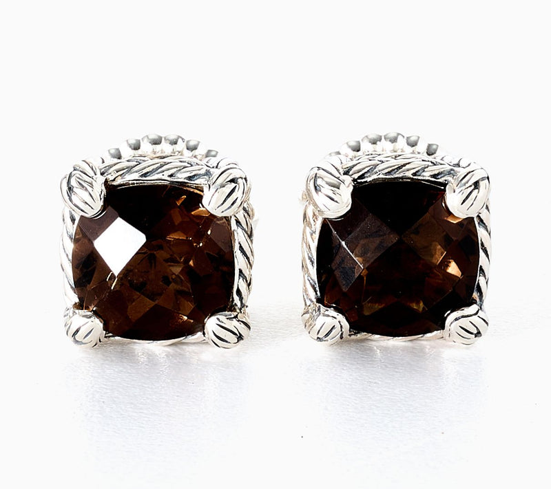 JAI Sterling Silver Legacy Woven Gemstone Stud Earrings — View 3