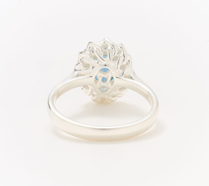 JMH Jewellery Sterling Silver London Blue Topaz Cluster Ring — View 3