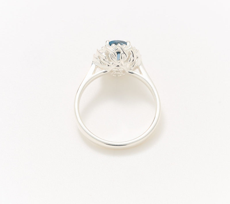 JMH Jewellery Sterling Silver London Blue Topaz Cluster Ring — View 4