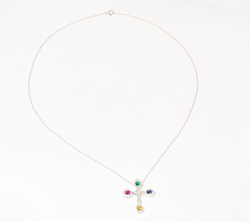 JMH Jewellery Sterling Silver Colors of the Celts Cross Pendant — View 3