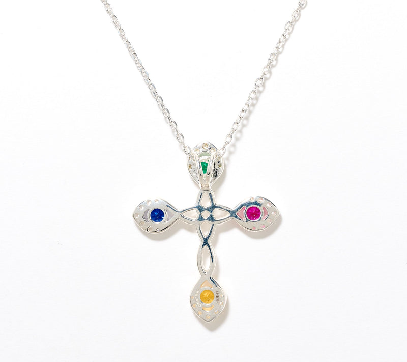 JMH Jewellery Sterling Silver Colors of the Celts Cross Pendant — View 2