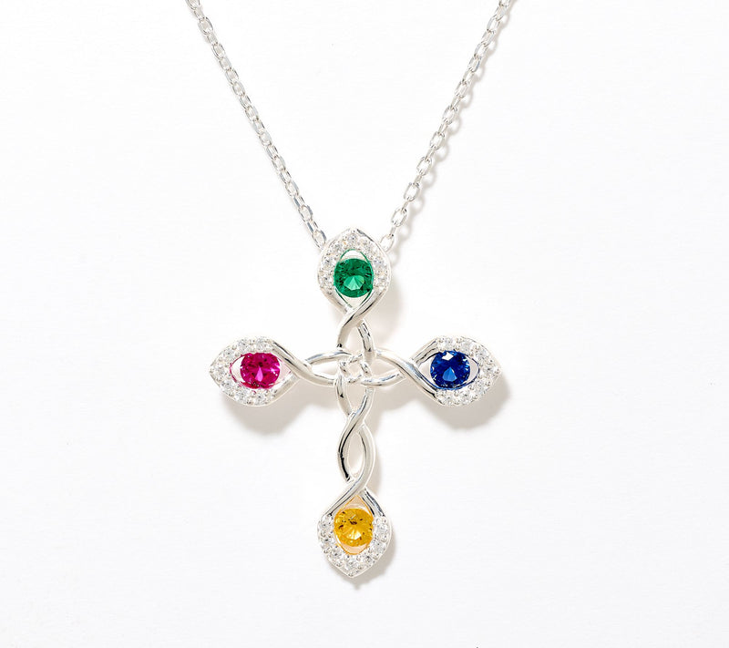 JMH Jewellery Sterling Silver Colors of the Celts Cross Pendant — Main view