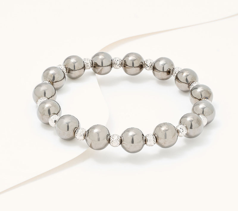 David Markstein Bronze Premiere Beaded Stretch Bracelet — View 23