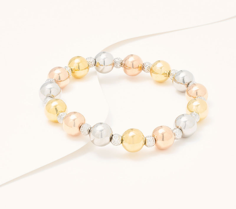 David Markstein Bronze Premiere Beaded Stretch Bracelet — View 24
