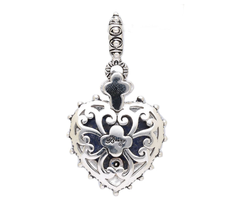 Barbara Bixby Sterling Silver & 18K Gold Lapis& Citrine Heart — View 3