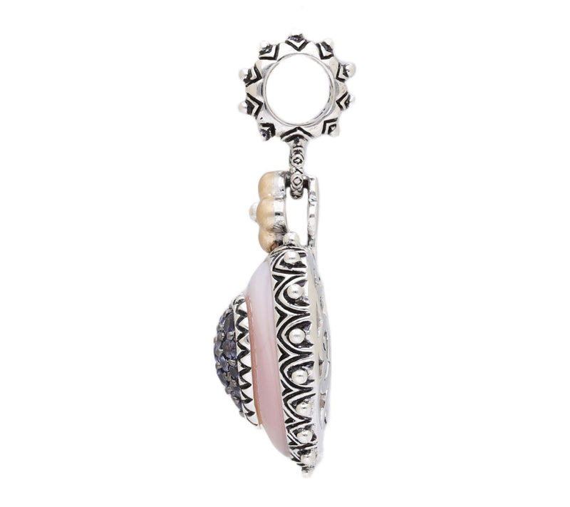Barbara Bixby Sterling & 18K Multi-Gemstone Heart Enhancer — View 2