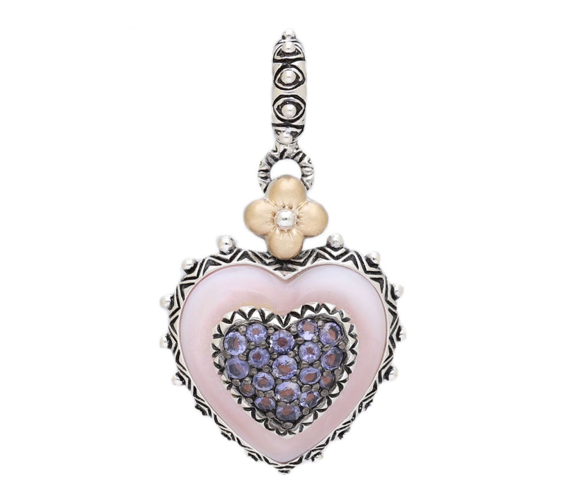 Barbara Bixby Sterling & 18K Multi-Gemstone Heart Enhancer — Main view