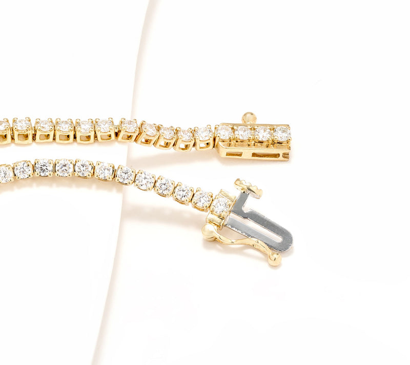 Fire Light Lab Grown Diamond 2.00 cttw Tennis Bracelet, 14K — View 4