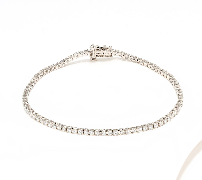 Fire Light Lab Grown Diamond 2.00 cttw Tennis Bracelet, 14K — View 2