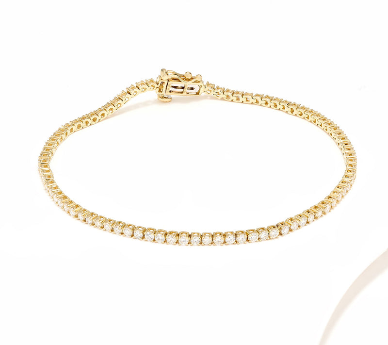 Fire Light Lab Grown Diamond 2.00 cttw Tennis Bracelet, 14K — View 12