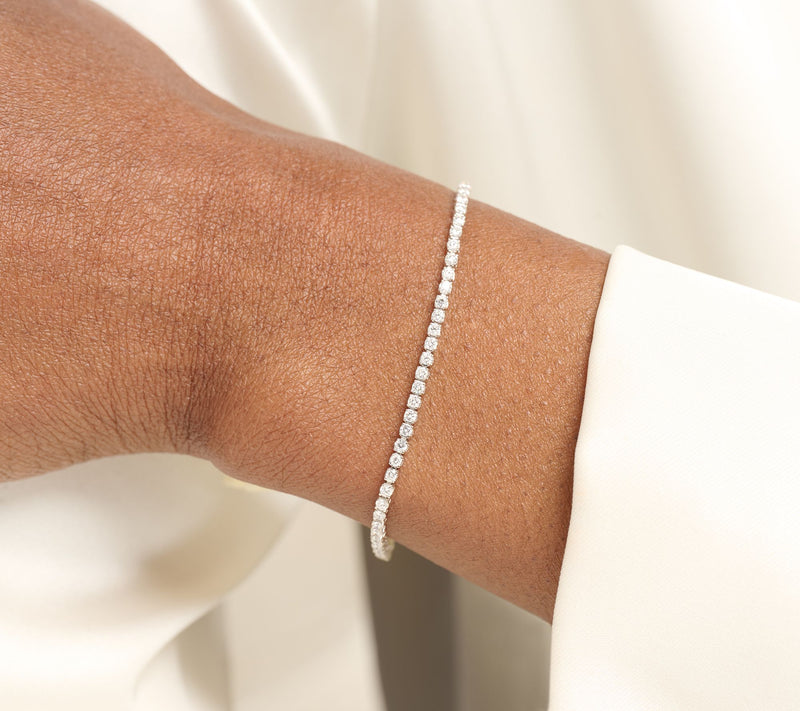 Fire Light Lab Grown Diamond 2.00 cttw Tennis Bracelet, 14K — View 9