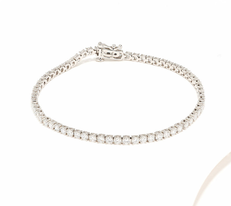 Fire Light Lab Grown Diamond 4.00 cttw Tennis Bracelet, 14K — View 11
