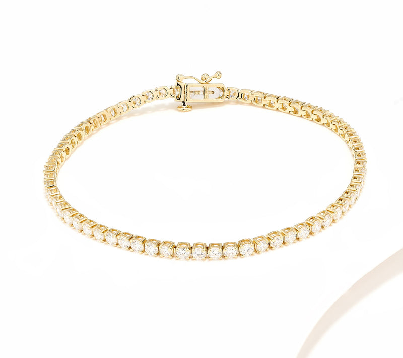 Fire Light Lab Grown Diamond 4.00 cttw Tennis Bracelet, 14K — Main view