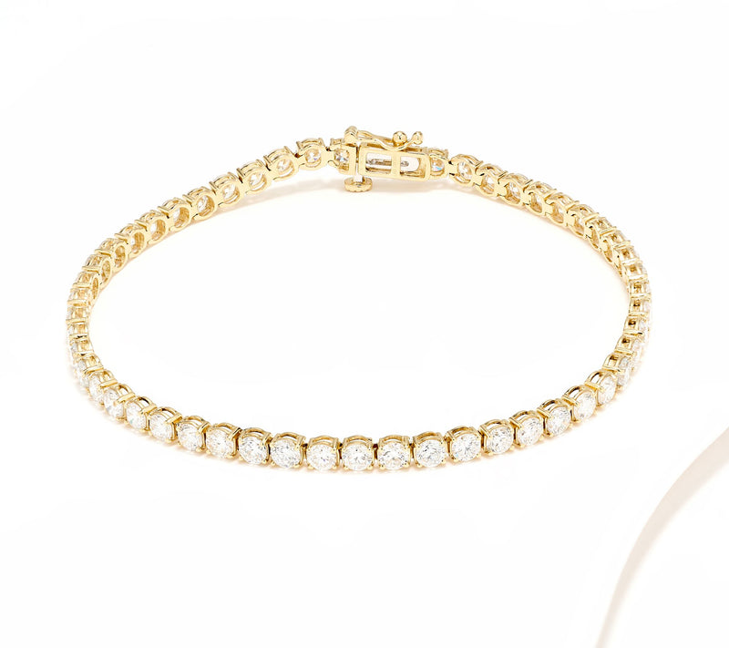 Fire Light Lab Grown Diamond 7.00 cttw Tennis Bracelet, 14K — View 12